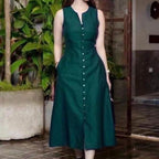Stylish And Elegant Printed Dress With A-Line