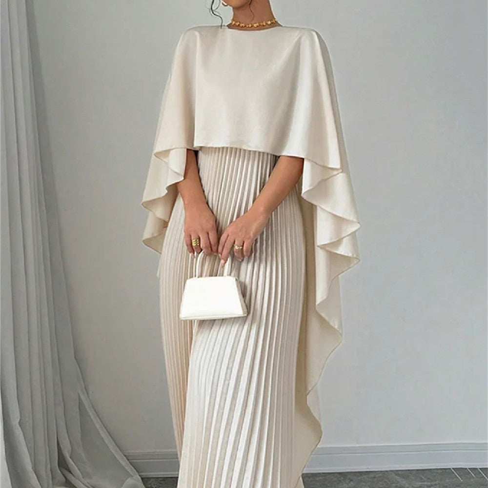 Women's Loose Batwing Sleeve Dress Fashion Casual Mid-Length