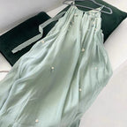 Women's Green Halter Dress