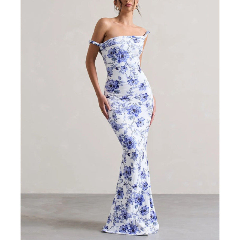 Print Summer Bodycon Dress With Strappy Bodice Chic Sundress