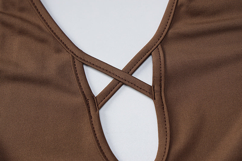 Boutique Sling Dress With Cutout Detailing