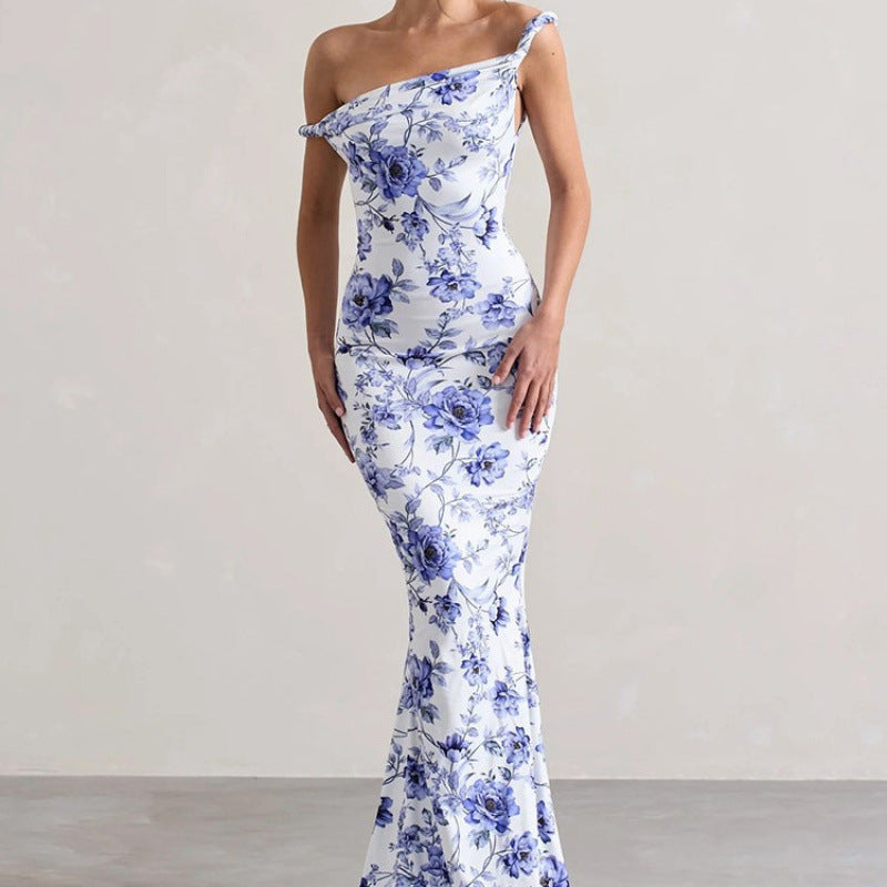 Print Summer Bodycon Dress With Strappy Bodice Chic Sundress