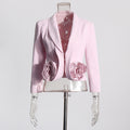 Romantic French Style Rose Pattern Two Piece Top And Skirt Set