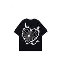 Love Print Tee For Couples, Relaxed Fit Round Neck