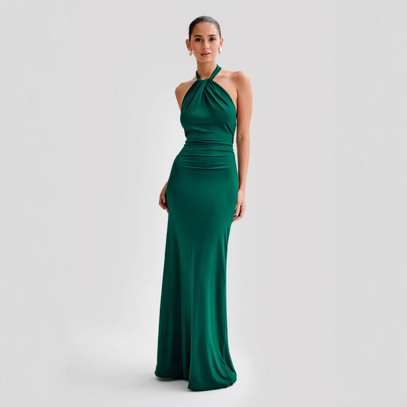 Bodycon Halter Sexy Backless Slim Fit Waist Maxi Dresses
