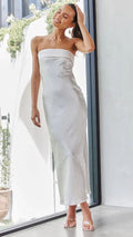 Summer Backless Tube Top Long Dress