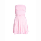 Y2K Tube-top Short Summer Sexy Pleated Tight Dress