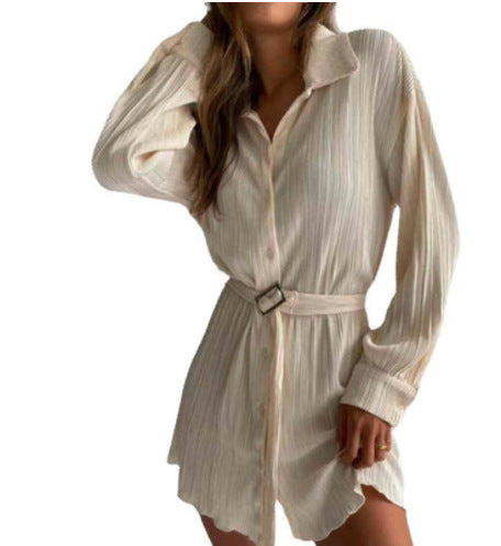 Cardigan Top With Long Sleeves Waist Tight