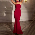 Women's Elegant Slim-Fit Strapless Pencil Party Dress