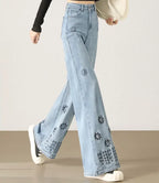 Printed Floral Denim Mood Slim Jeans
