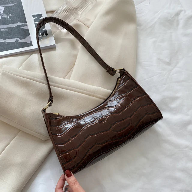 Alligator Pattern PU Leather Underarm Messenger Bag For Women