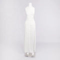 Oudina Chic Sleeveless Pleated Split Dress