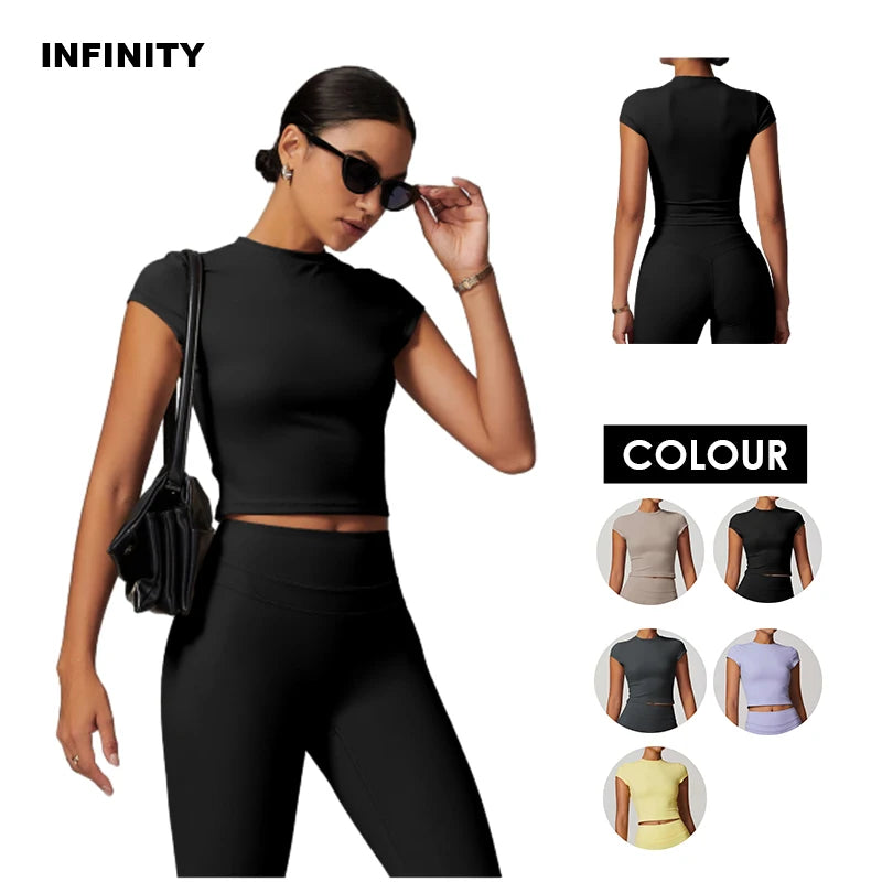 Breathable Crop Top For Women Lightweight Yoga And Workout Wear