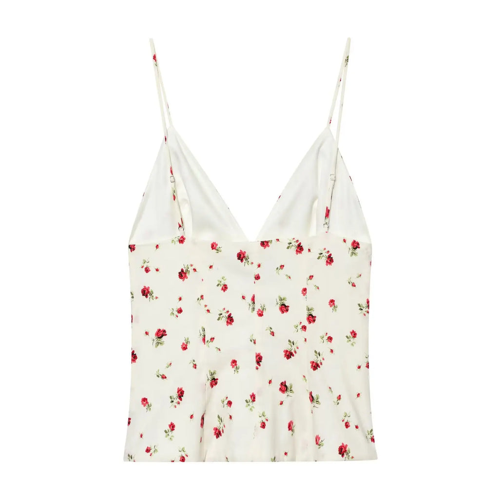 Pleated V Neck Camisole Top