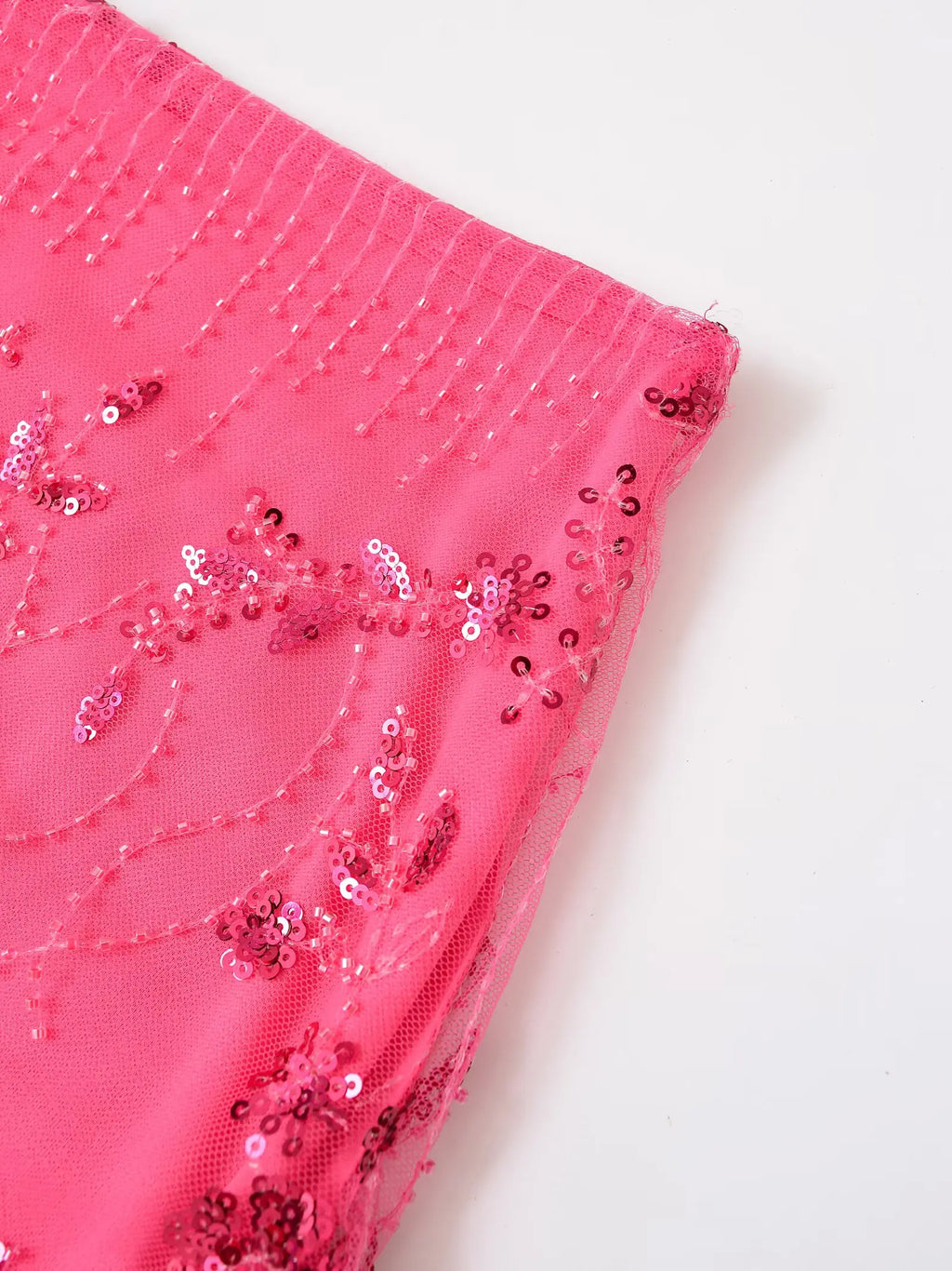 Shimmering Pearl Sequins Low Waist Skirt