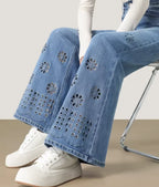Denim Jeans With Relaxed Harem Fit And Versatile