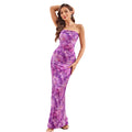 Glistening Sequined Strapless Evening Gown