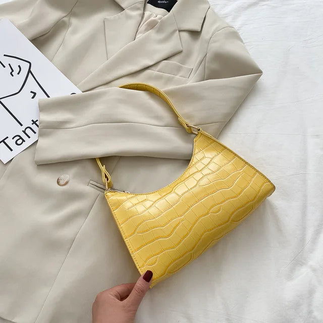 Alligator Pattern PU Leather Underarm Messenger Bag For Women