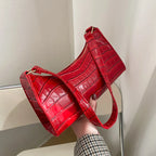 Alligator Pattern PU Leather Underarm Messenger Bag For Women