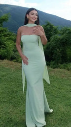 Women's Elegant Slim-Fit Strapless Pencil Party Dress