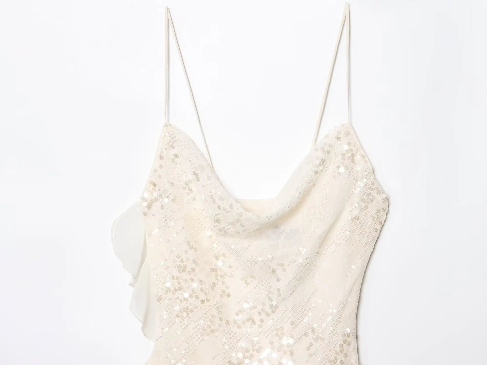 Beaded Midi Dress Collarless Sleeveless
