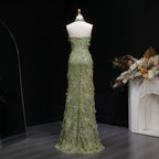 Midnight Bloom Halter Mermaid Evening Dress With Deep V Neck And 3D Floral Sequin Gown