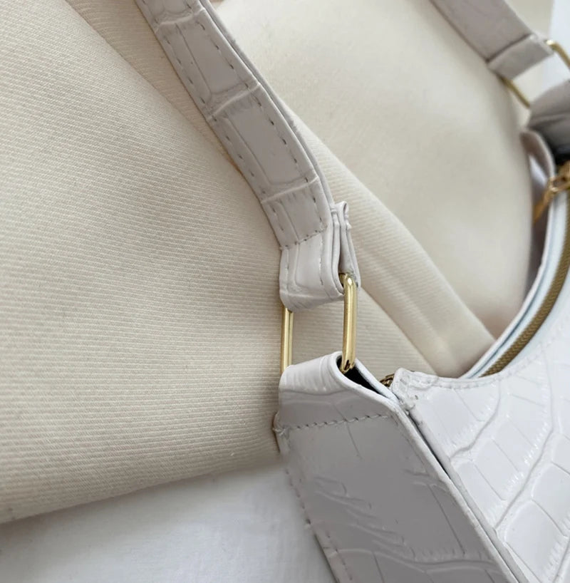 Alligator Pattern PU Leather Underarm Messenger Bag For Women