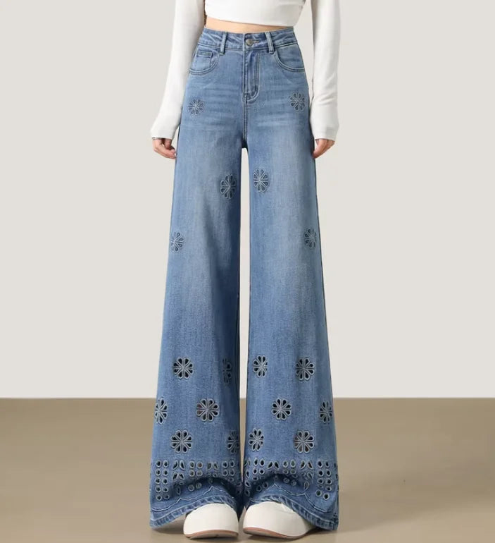 Denim Jeans With Relaxed Harem Fit And Versatile