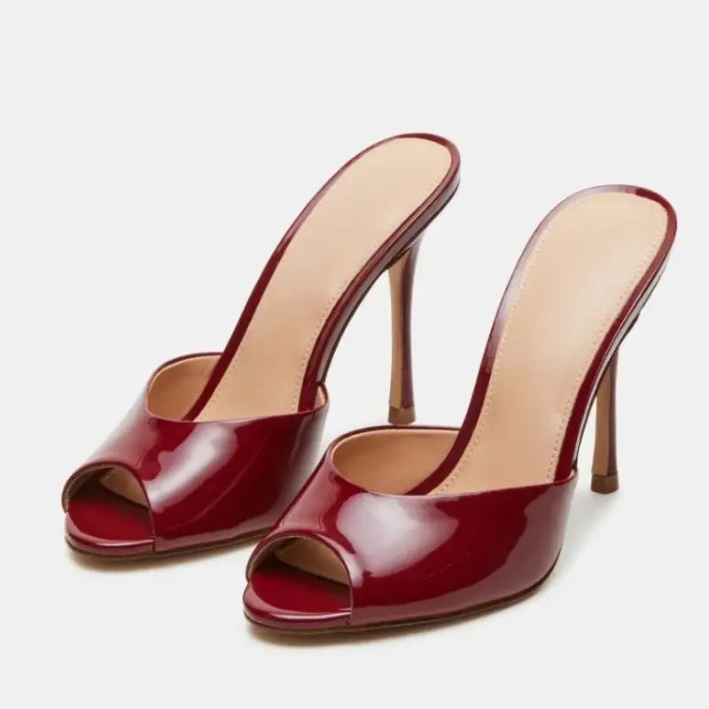 Open Toe Mules For Women Chic Slip On Sandals Height Enhancing