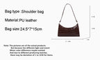 Alligator Pattern PU Leather Underarm Messenger Bag For Women