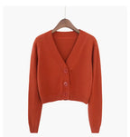 Cropped Knit Cardigan