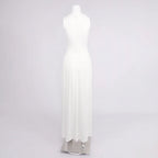 Oudina Chic Sleeveless Pleated Split Dress