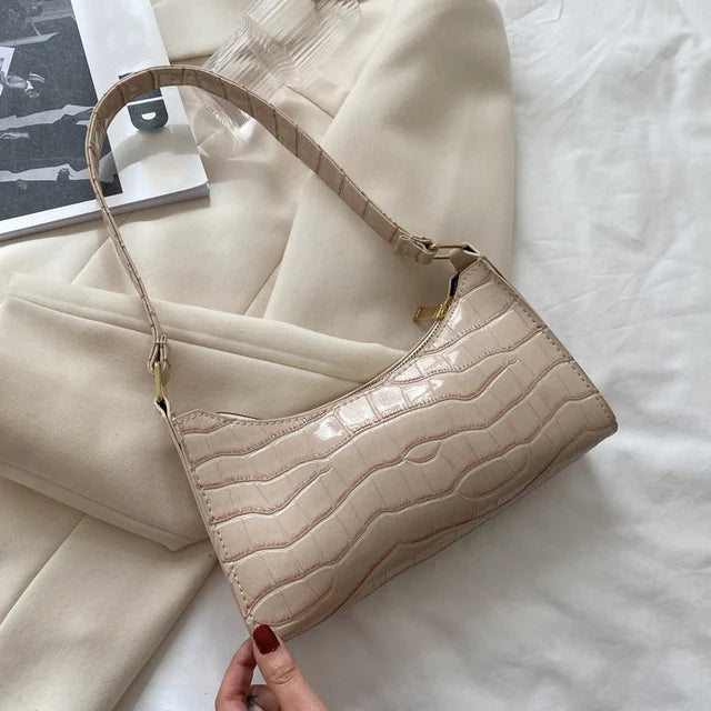 Alligator Pattern PU Leather Underarm Messenger Bag For Women