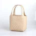 Ostrich-Pattern Bucket Bag Chic Leather Tote With Elevated Everyday Elegance