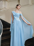 French Elegant Maxi Dress A Line Full Sleeve Luxury Gown