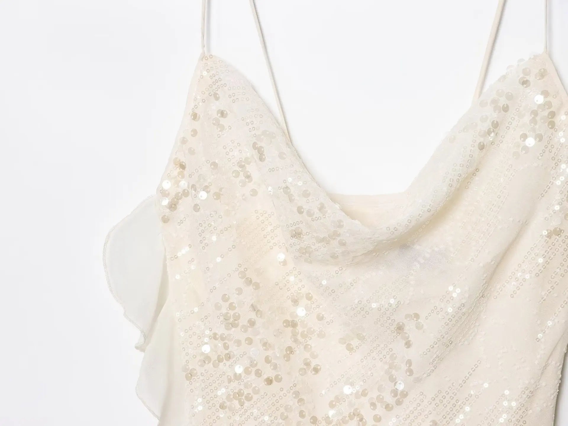 Beaded Midi Dress Collarless Sleeveless
