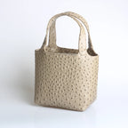 Ostrich-Pattern Bucket Bag Chic Leather Tote With Elevated Everyday Elegance