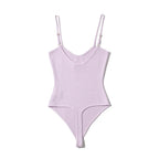 Body-con Sleeveless Bodysuit With Mid Waist Stretch Knit
