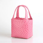 Ostrich-Pattern Bucket Bag Chic Leather Tote With Elevated Everyday Elegance