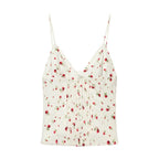 Pleated V Neck Camisole Top