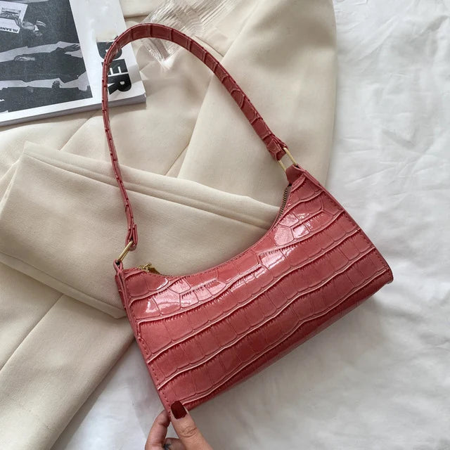 Alligator Pattern PU Leather Underarm Messenger Bag For Women
