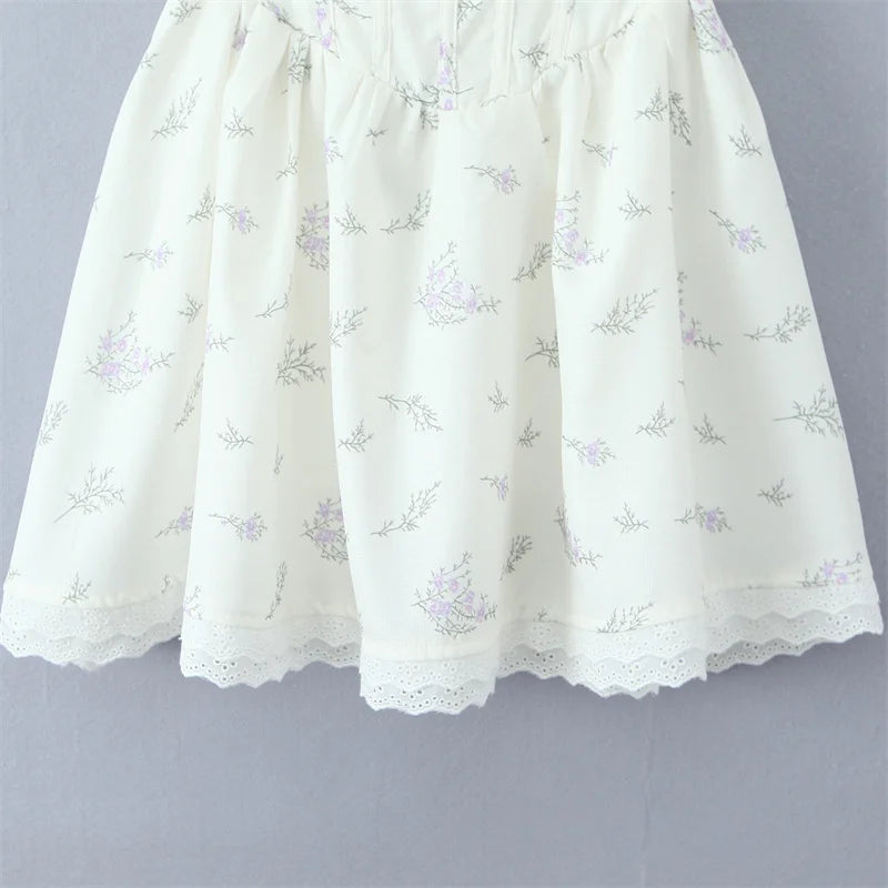 Mini Dress With Retro Pleated Lace Up Details And Elegant Charm