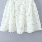 Mini Dress With Retro Pleated Lace Up Details And Elegant Charm