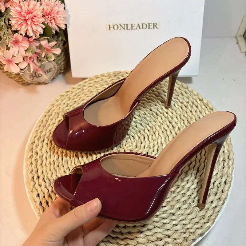 Open Toe Mules For Women Chic Slip On Sandals Height Enhancing