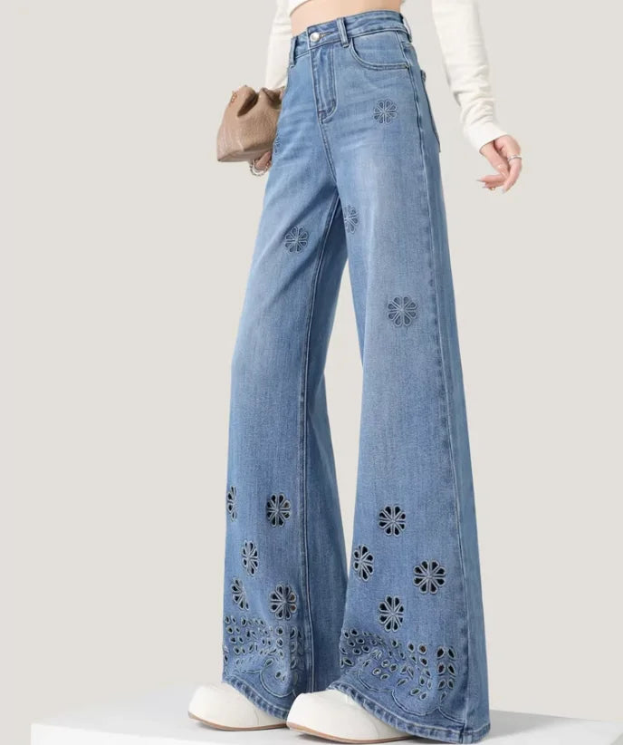 Denim Jeans With Relaxed Harem Fit And Versatile