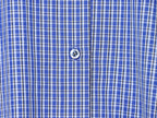 Plaid Puff Sleeve Long Sleeve Shirt With Stand Collar And Drawstring Hem