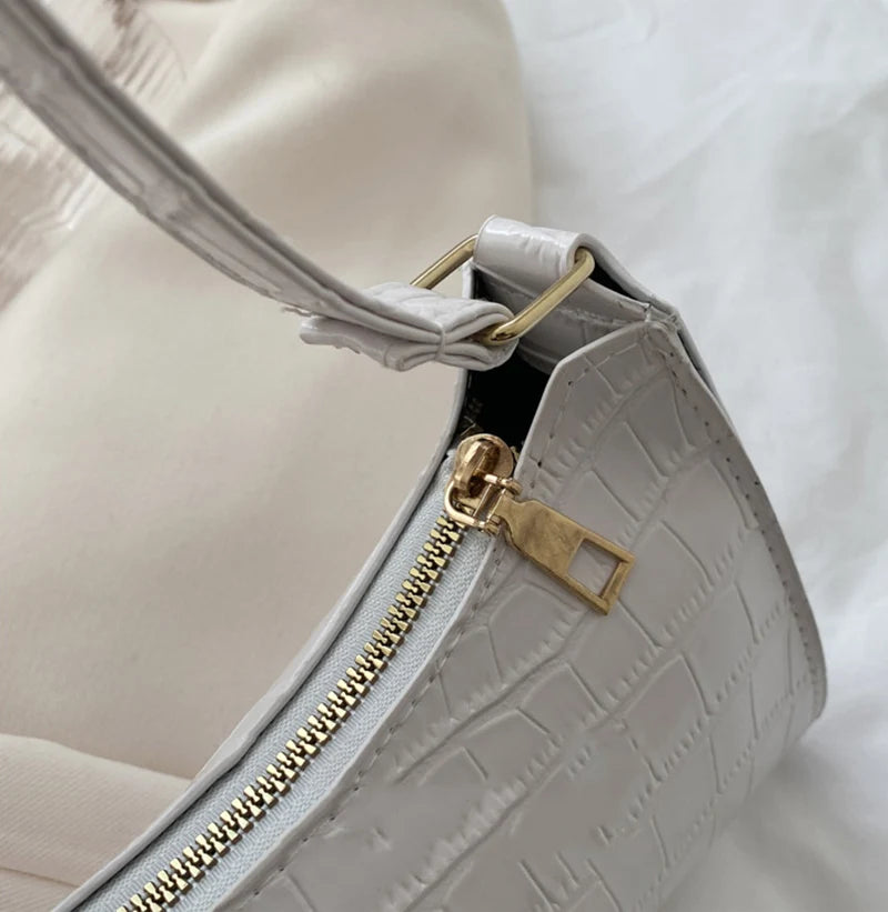 Alligator Pattern PU Leather Underarm Messenger Bag For Women