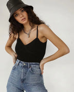 Body-con Sleeveless Bodysuit With Mid Waist Stretch Knit