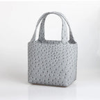 Ostrich-Pattern Bucket Bag Chic Leather Tote With Elevated Everyday Elegance