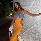 Long Elegant Sleeveless Bodysuit Dress